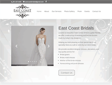 Tablet Screenshot of eastcoastbridals.com